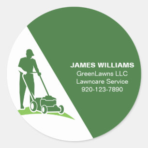 Lawn Care Business  Classic Round Sticker