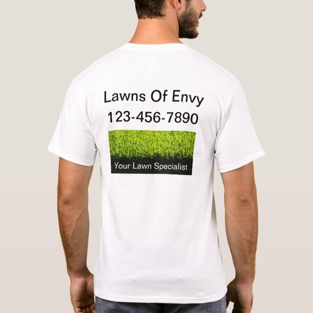 Lawn Care Business Work Shirts (Back)