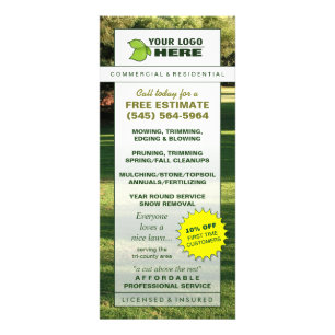 Lawn Care Custom Rack Card Template Add Your Logo