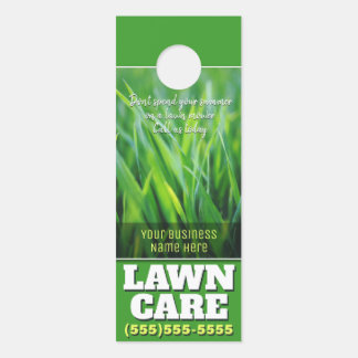 Lawn Care. Customisable Promotional Door Hanger