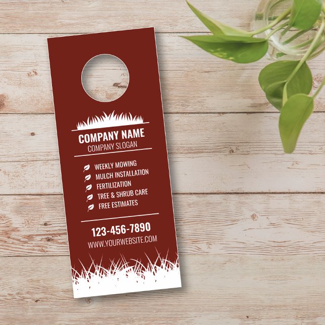 Lawn Care Door Hanger Landscaping Door Hanger (Creator Uploaded)