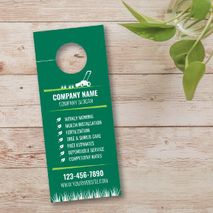 Lawn Care Door Hanger Landscaping Door Hanger