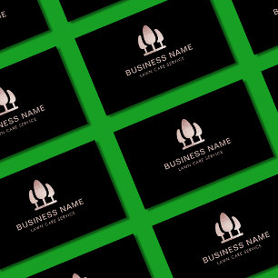 Lawn Care Elegant Rose Gold Glitter Business Card