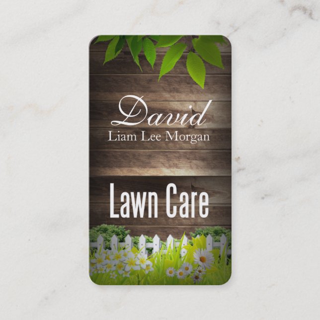 Lawn Care / Gardener /  Landscaping Business Card (Front)