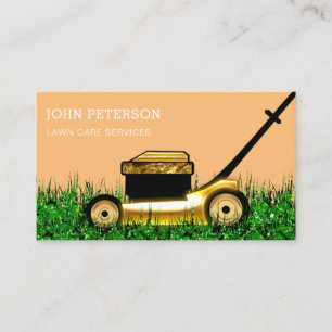 Lawn Care Gardening Grass Cutting Service Lux VIP Business Card