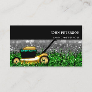 Lawn Care Gardening Grass Cutting Services Logo Business Card