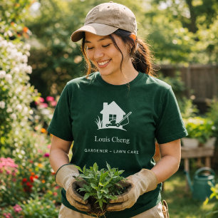 Lawn care gardening green grass mower T-Shirt