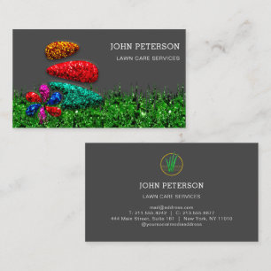 Lawn Care Gardening Landscape Services Custom Logo Business Card