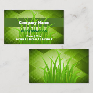 Lawn Care Gardening Landscaping Business Card