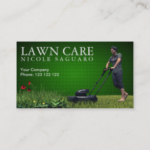 Lawn Care Grass Cutting Business Card