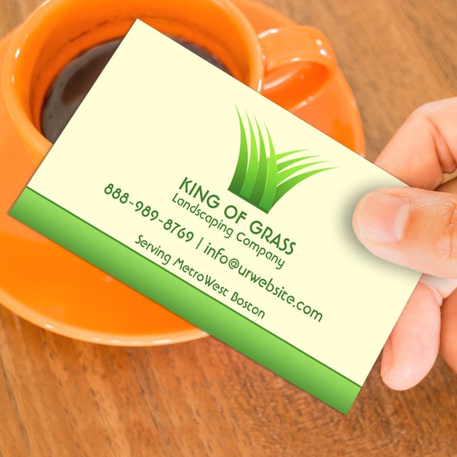 Lawn Care Grass Logo Business card (Creator Uploaded)
