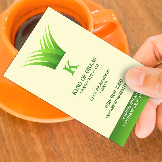 Lawn Care Grass Logo Business card (Creator Uploaded)
