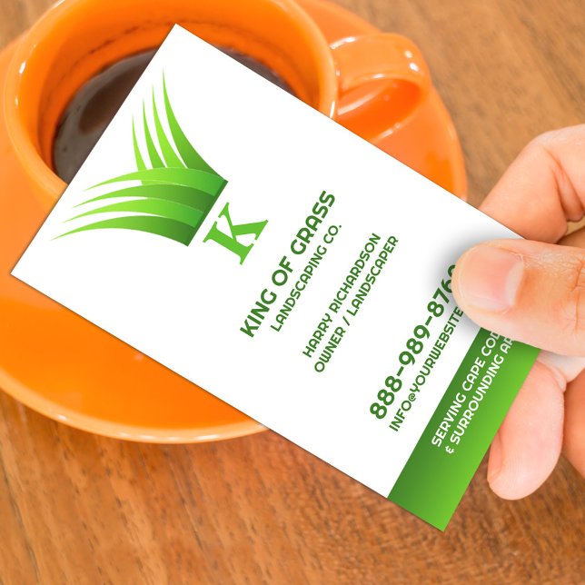 Lawn Care Grass Logo Business card (Creator Uploaded)