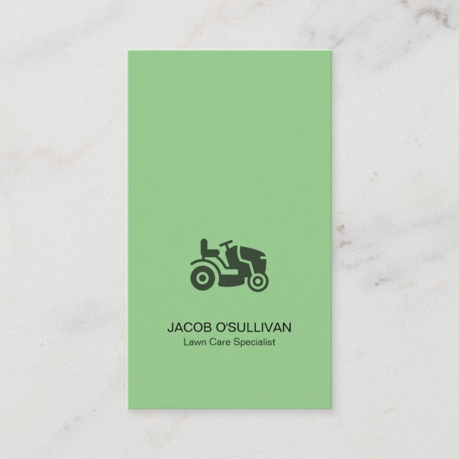 Lawn Care Grass Mowing Gardener Landscape Business Card (Front)