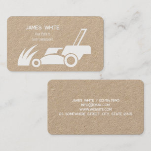 Lawn Care Kraft Business Card