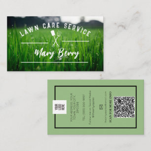 Lawn Care & landscape Landscaping Service Logo  Business Card
