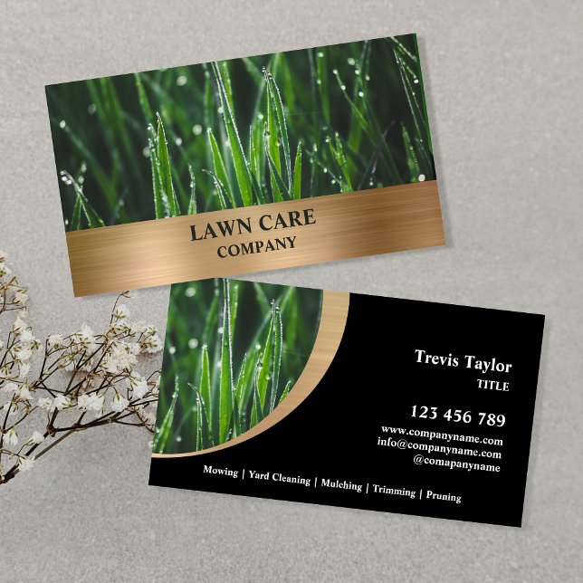 Lawn Care Landscape modern professional yard Busin Business Card (Creator Uploaded)