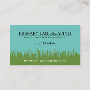 Lawn Care Landscaper Service Grass Business Card