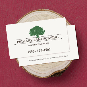 Lawn Care Landscaper Tree Business Card