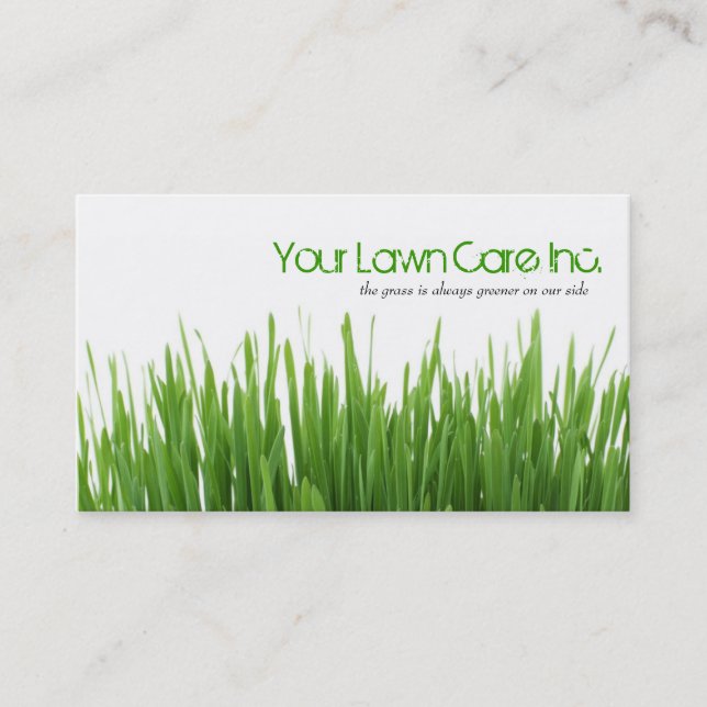 Lawn Care Landscaping Business Card (Front)