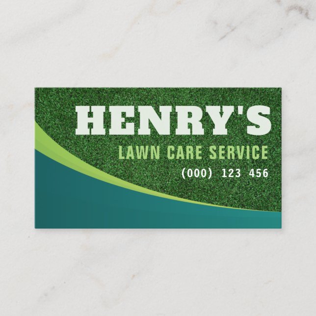 lawn care landscaping business card (Front)