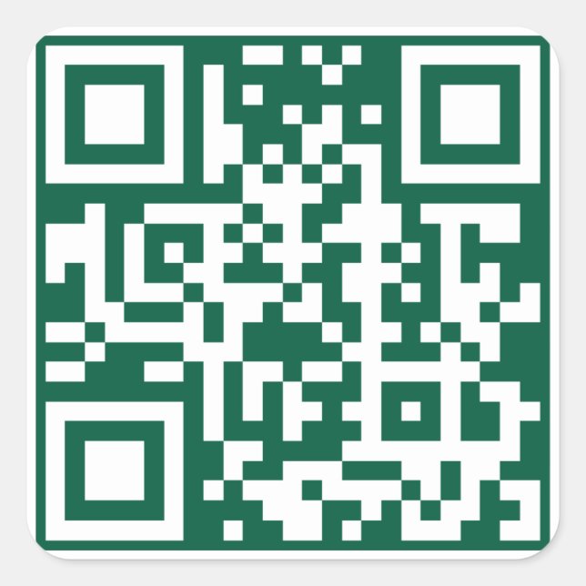 Lawn Care & Landscaping Business, QR Code  Square Sticker (Front)