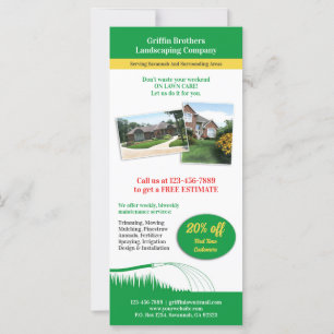 Lawn Care Landscaping Flyer Rack Card