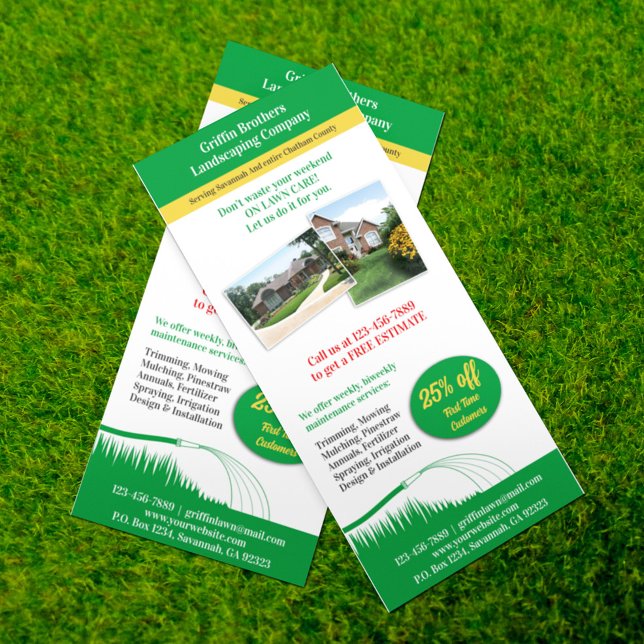 Lawn Care Landscaping Flyer Rack Card (Creator Uploaded)