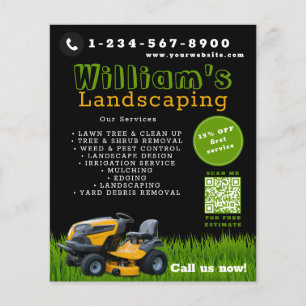  Lawn Care Landscaping Gardening Services Black Flyer