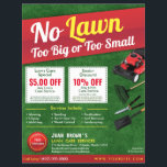 Lawn Care Landscaping Grass Cutting Flyer 8.5 x 11<br><div class="desc">Promote your lawn care landscaping grass cutting services business by customising this this full page (8.5" x 11") flyer template design. Add your logo for more effective branding. Customise the coupon offers on flyer to attract potential clients. Great for Every Door Direct Mail (EDDM) mailing services when purchasing 16pt or...</div>