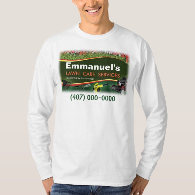 Lawn Care Landscaping Long Sleeve T-Shirt (Front)