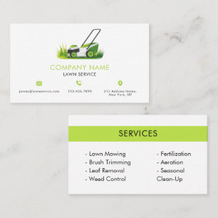 Lawn Care Landscaping Modern Professional Business Card