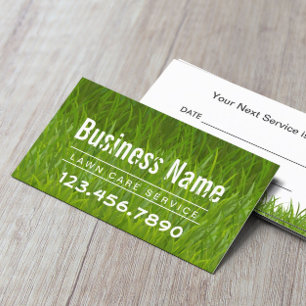 Lawn Care Landscaping Mowing Appointment Card