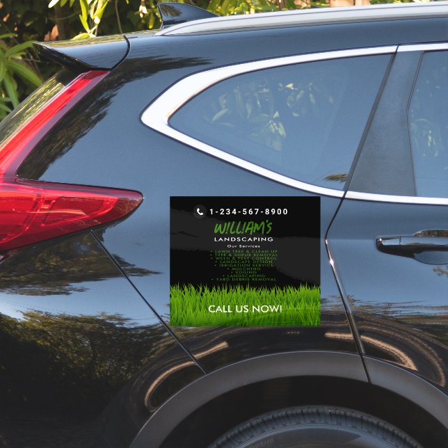 Lawn Care Landscaping Mowing Cutting Services (Car Side)