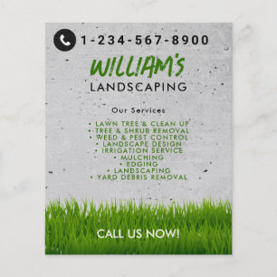 Lawn Care Landscaping Mowing Cutting Services Flyer