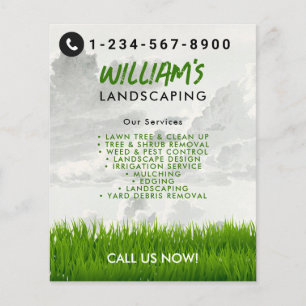 Lawn Care Landscaping Mowing Cutting Services Flyer