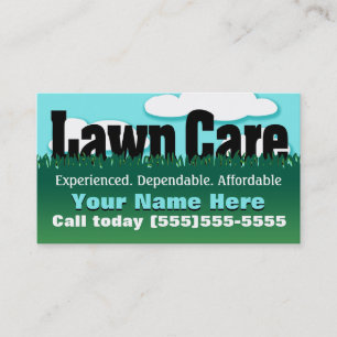 Lawn Care. Landscaping. Mowing. Promotional Business Card