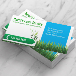 Lawn Care Landscaping Professional Business Card