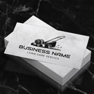 Lawn Care & Landscaping Professional Mower Logo Business Card