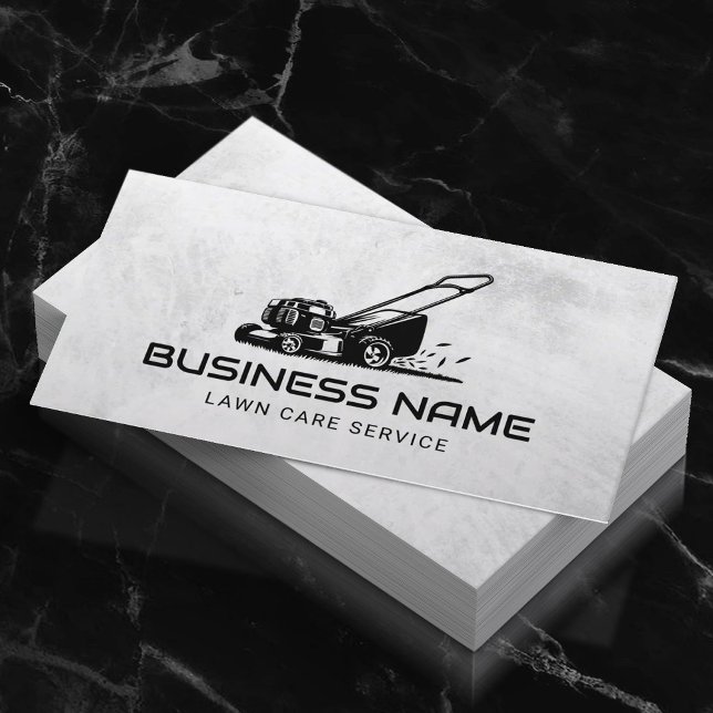 Lawn Care & Landscaping Professional Mower Logo Business Card (Creator Uploaded)