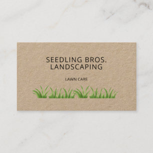 Lawn Care Landscaping QR Code Business Card