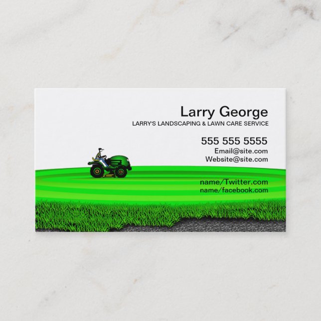 Lawn care/Landscaping Service Business Card (Front)