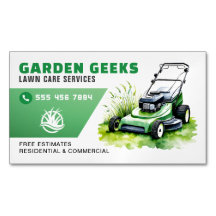 Lawn Care Landscaping Service Watercolor