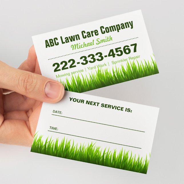 Lawn Care Landscaping Services Appointment Card (Creator Uploaded)