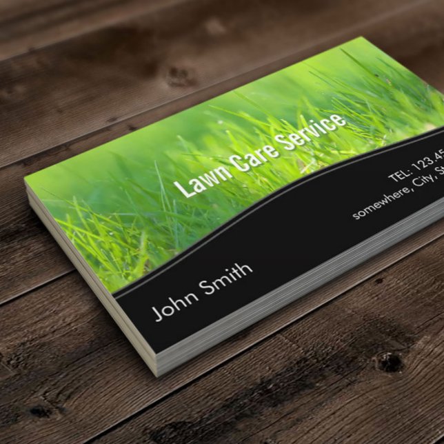 Lawn Care Landscaping Spring Green Business Card (Creator Uploaded)
