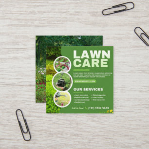 Lawn Care Landscaping  Square Business Card