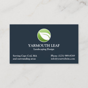 Lawn Care Leaf Logo Business card