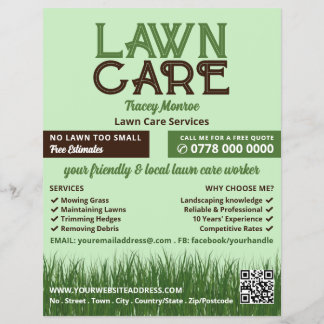 Lawn Care Logo, Lawn Care Services Flyer