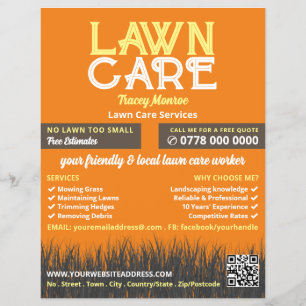Lawn Care Logo, Lawn Care Services Flyer