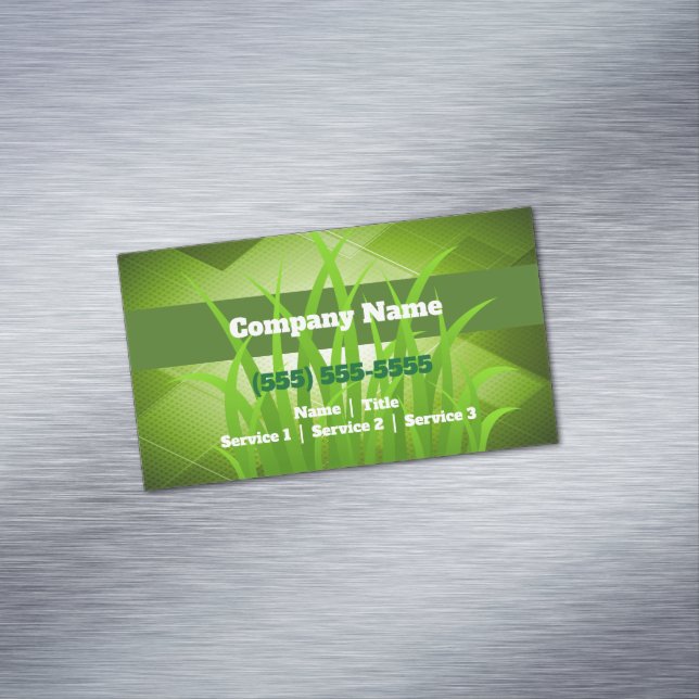 Lawn Care Magnetic Business Card (In Situ)